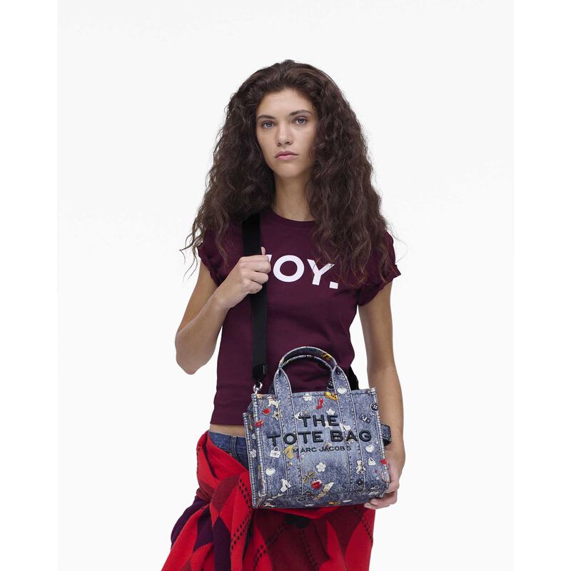 MARC JACOBS The Trompe Loeil Trinket Canvas Small Tote image number 1